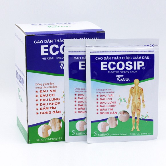 Лечебный пластырь ECOSIP, 1 упаковка - 5 пластырей из Вьетнама